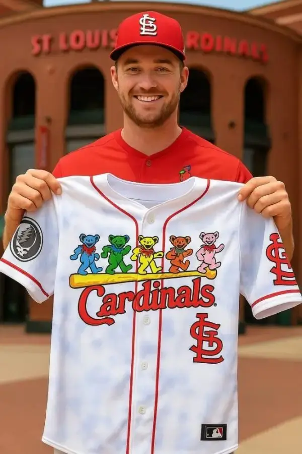 St. Louis Cardinals Grateful Dead Bears Jersey - Limited Edition Fan Gear Image