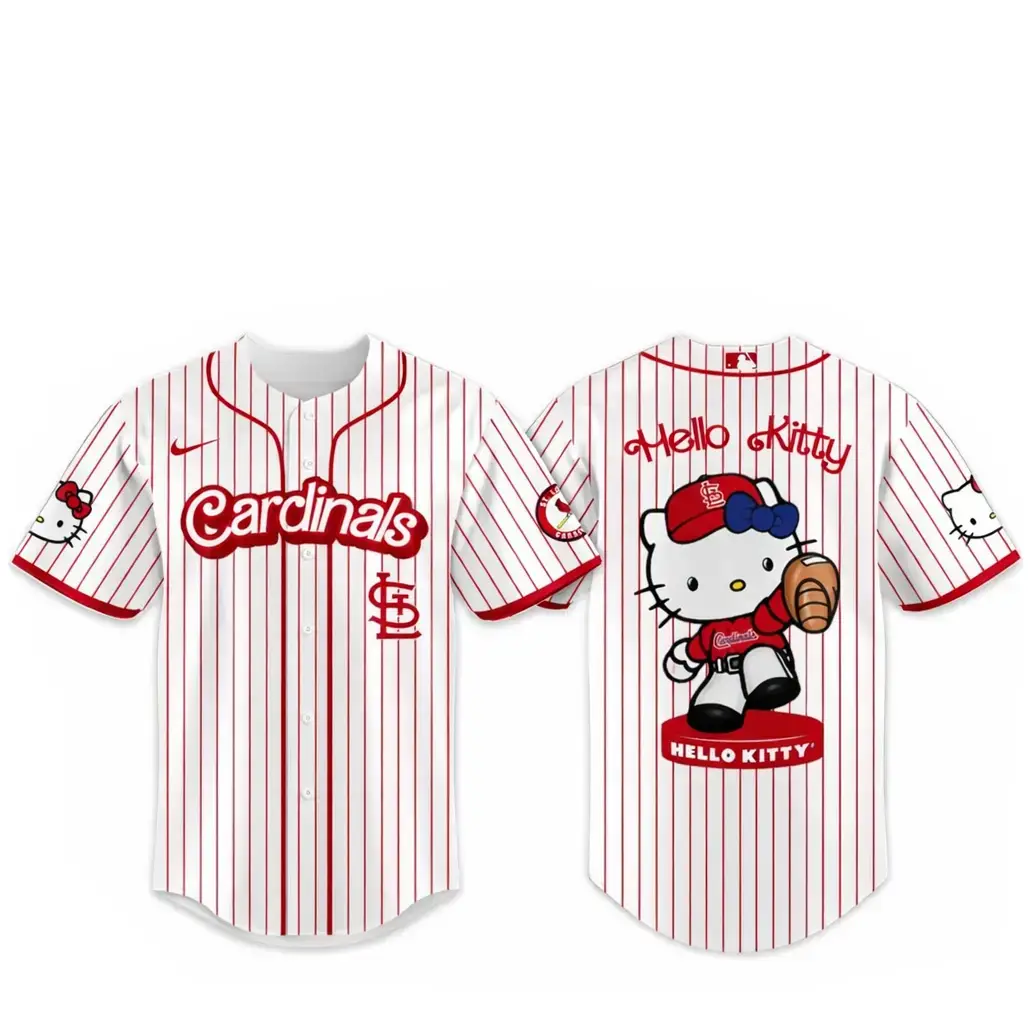 St. Louis Cardinals Major League Baseball 2026 Hello Kitty Baseball Jersey Image