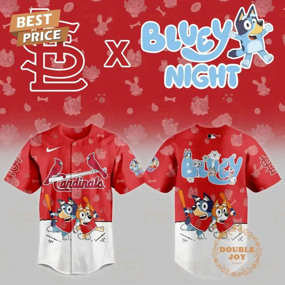 St. Louis Cardinals Mlb 2025 Bluey Night New Edition Baseball Jersey Image