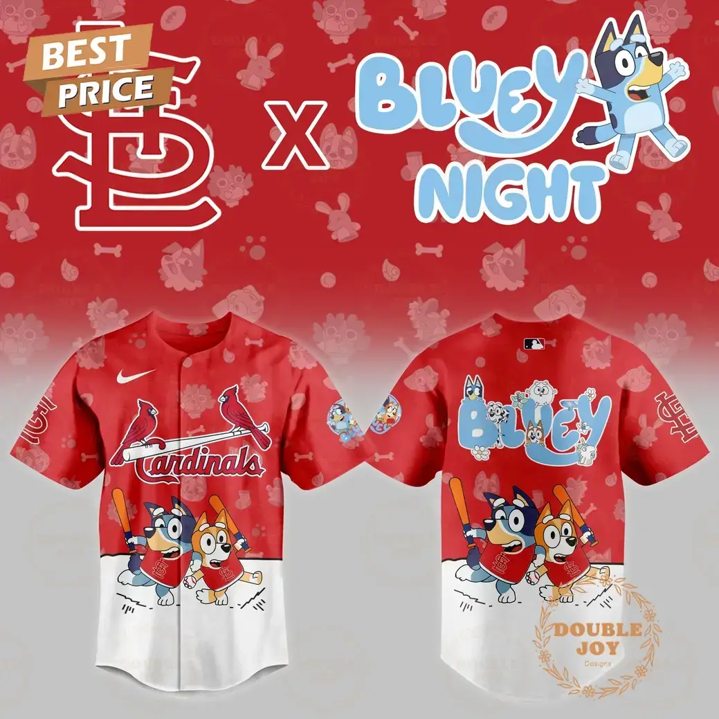 St. Louis Cardinals MLB 2025 Bluey Night New Edition Baseball Jersey Image