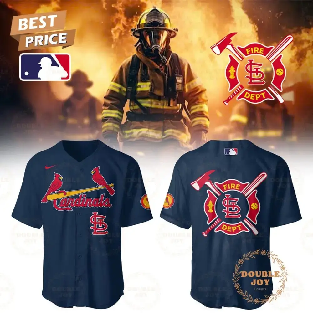 St. Louis Cardinals Mlb 2025 Firefighter Appreciation Night Baseball Jersey Image