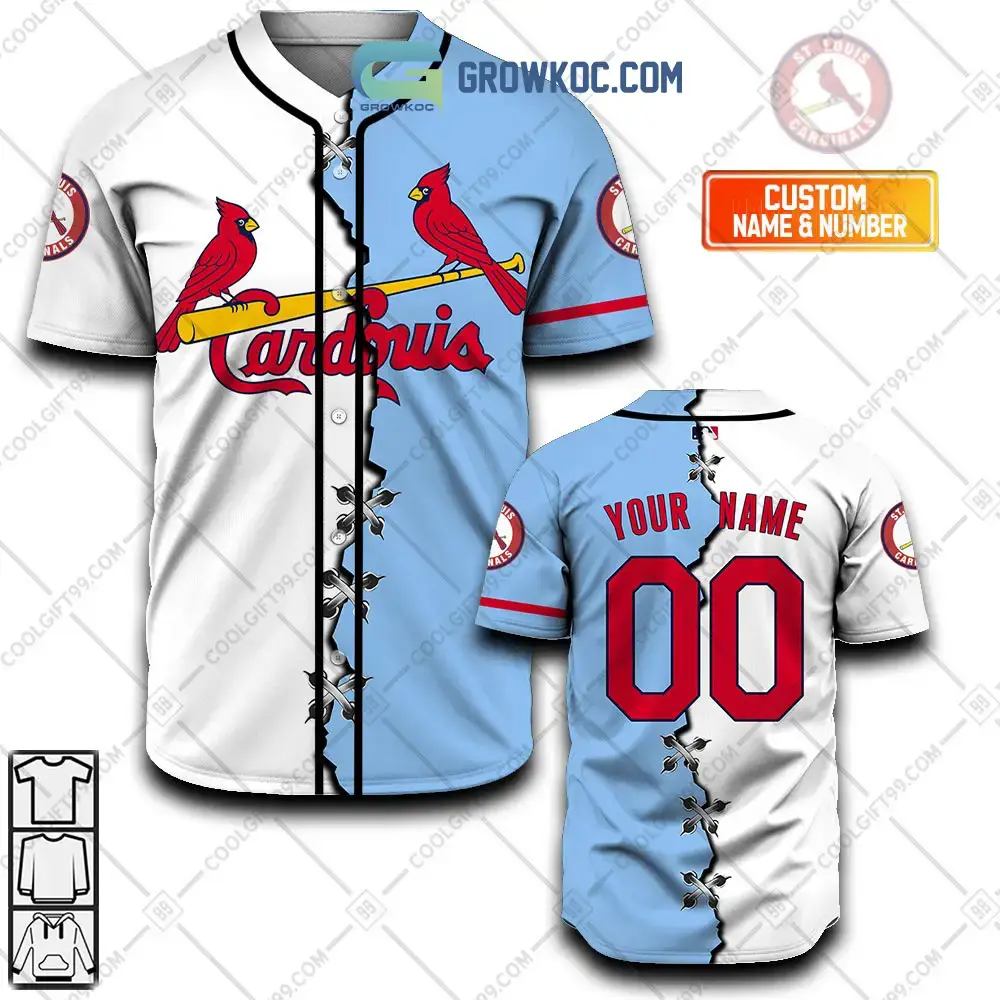 St. Louis Cardinals MLB Personalized Mix Baseball Jersey Image