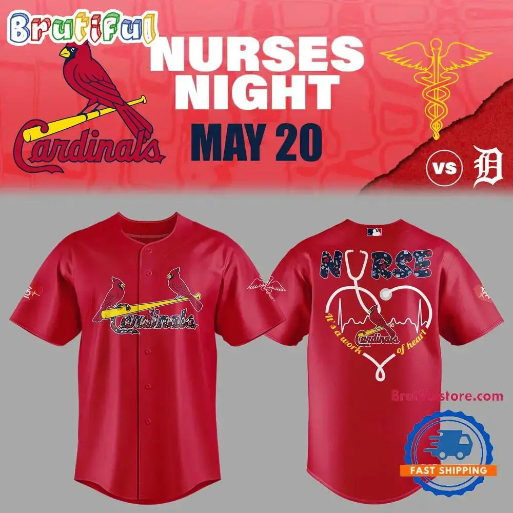 St. Louis Cardinals NURSES NIGHT Red Jersey Image