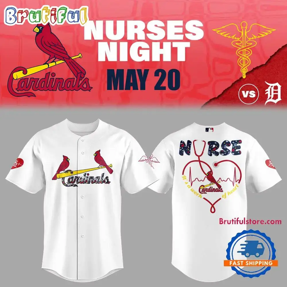 St. Louis Cardinals Nurses Night White Jersey Image