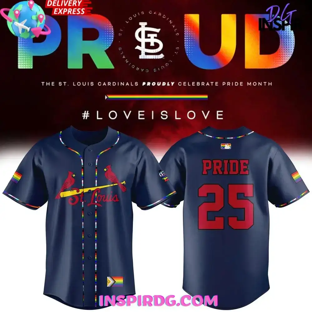 St. Louis Cardinals Proudly Celebrate Pride 2025 Baseball Jersey Image
