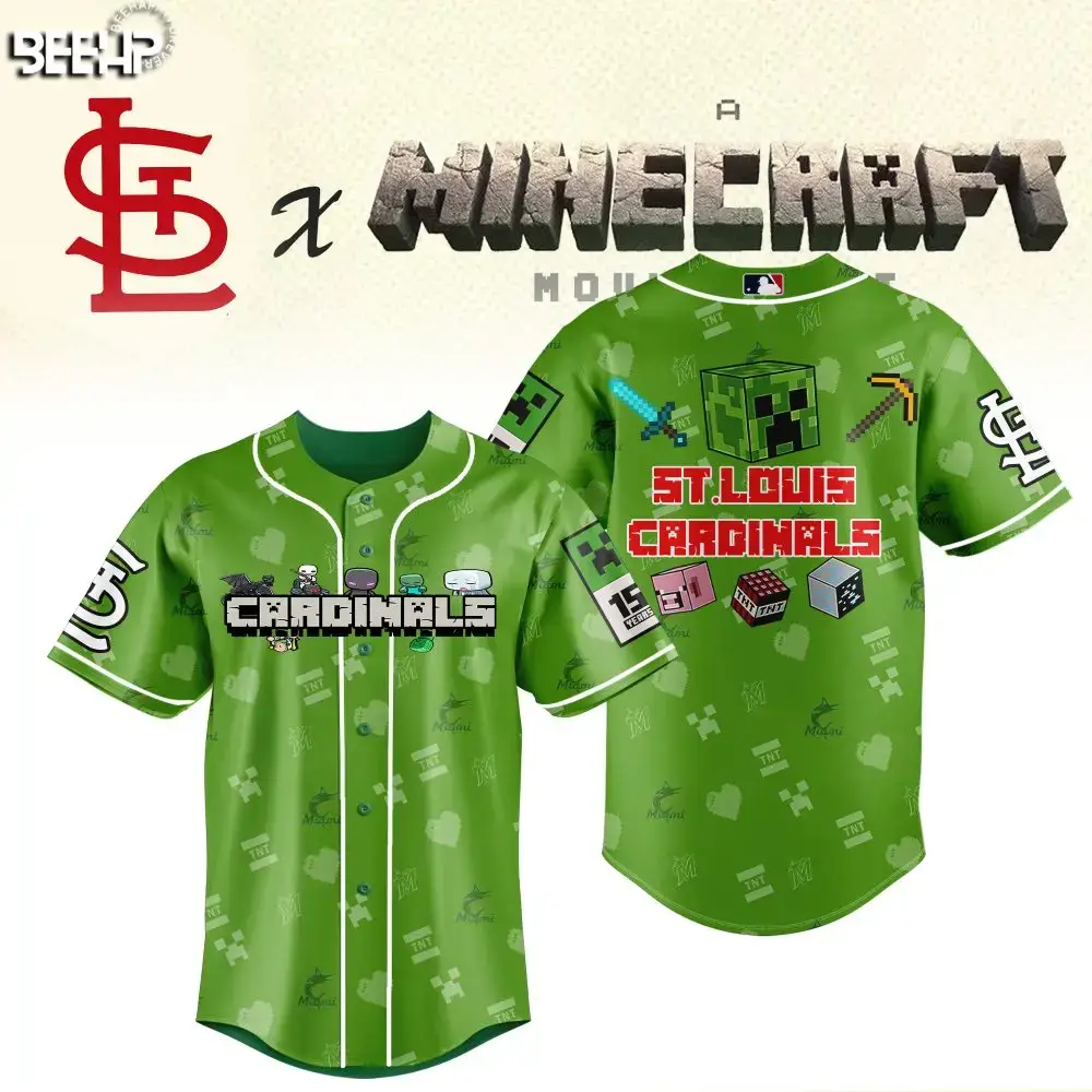 St. Louis Cardinals X Minecraft Jersey - Limited Edition Gamer Gear! Image