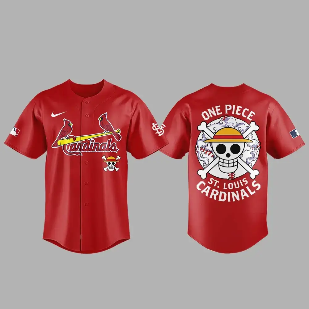 St. Louis Cardinals x One Piece Night Red Baseball Jersey Image