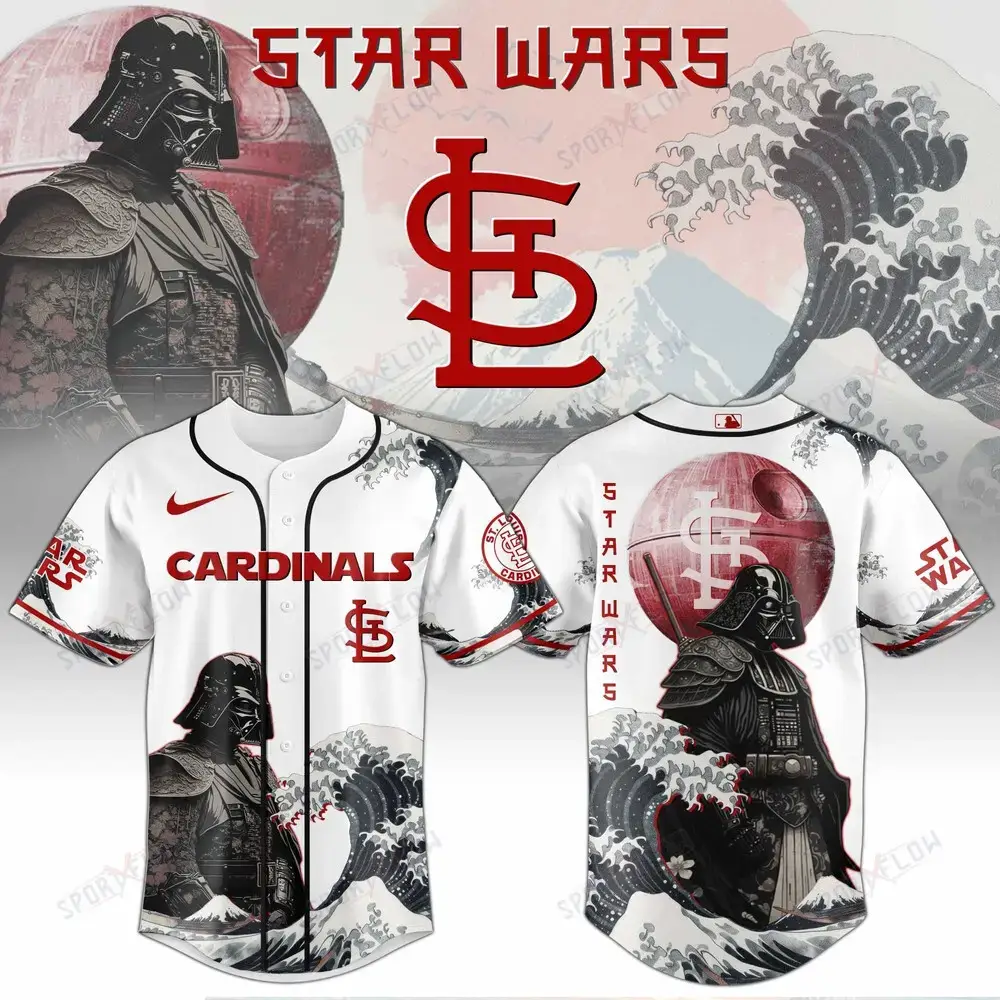 St. Louis Cardinals X Star Wars Darth Vader Japanese Aesthetic Baseball Jersey Image