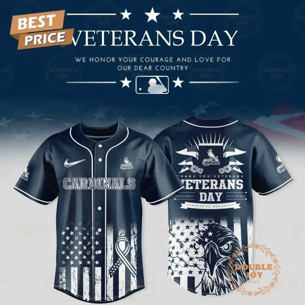 St. Louis Cardinals X Veterans Day Navy Edition 2025 Baseball Jersey Image
