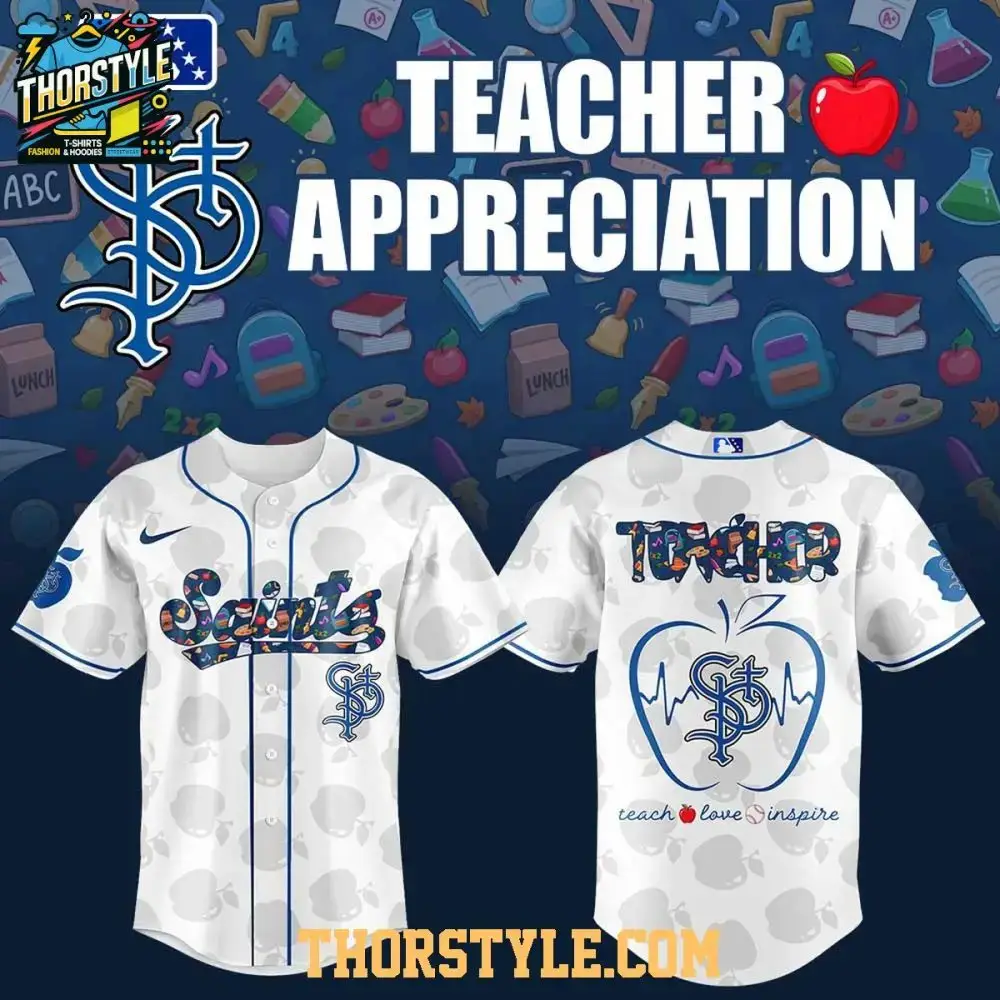 St. Paul Saints 2025 Teacher Appreciation Love Baseball Jersey Image