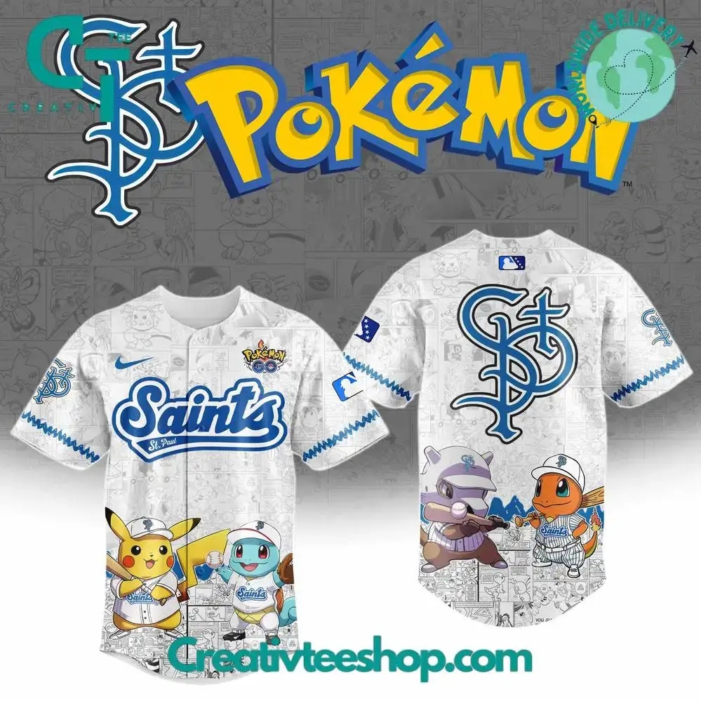 St. Paul Saints X Pokemon Go Special Baseball Jersey Image