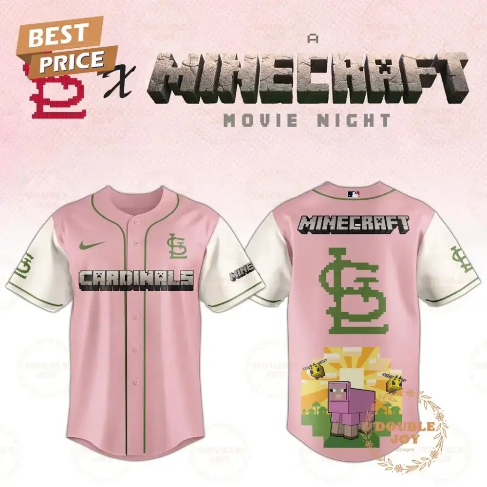 St.Louis Cardinals 2025 A Minecraft Movie Night Special Edition Baseball Jersey Image