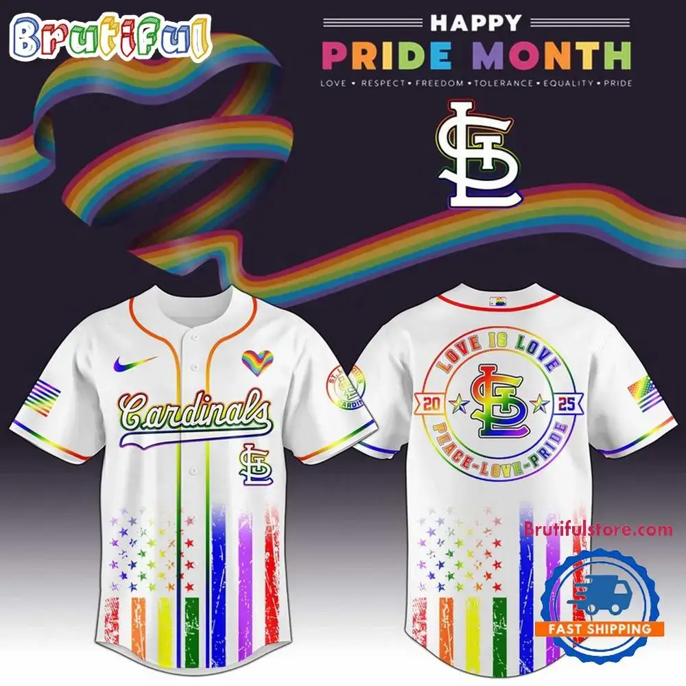 St.Louis Cardinals 2025 Happy Pride Month Limited Edition Baseball Jersey Image