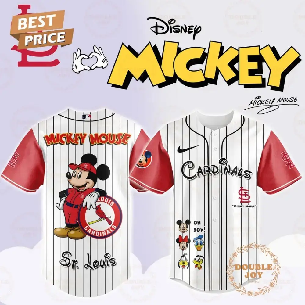 St.Louis Cardinals Disney Mickey Mouse 2025 Limited Edition Baseball Jersey Image