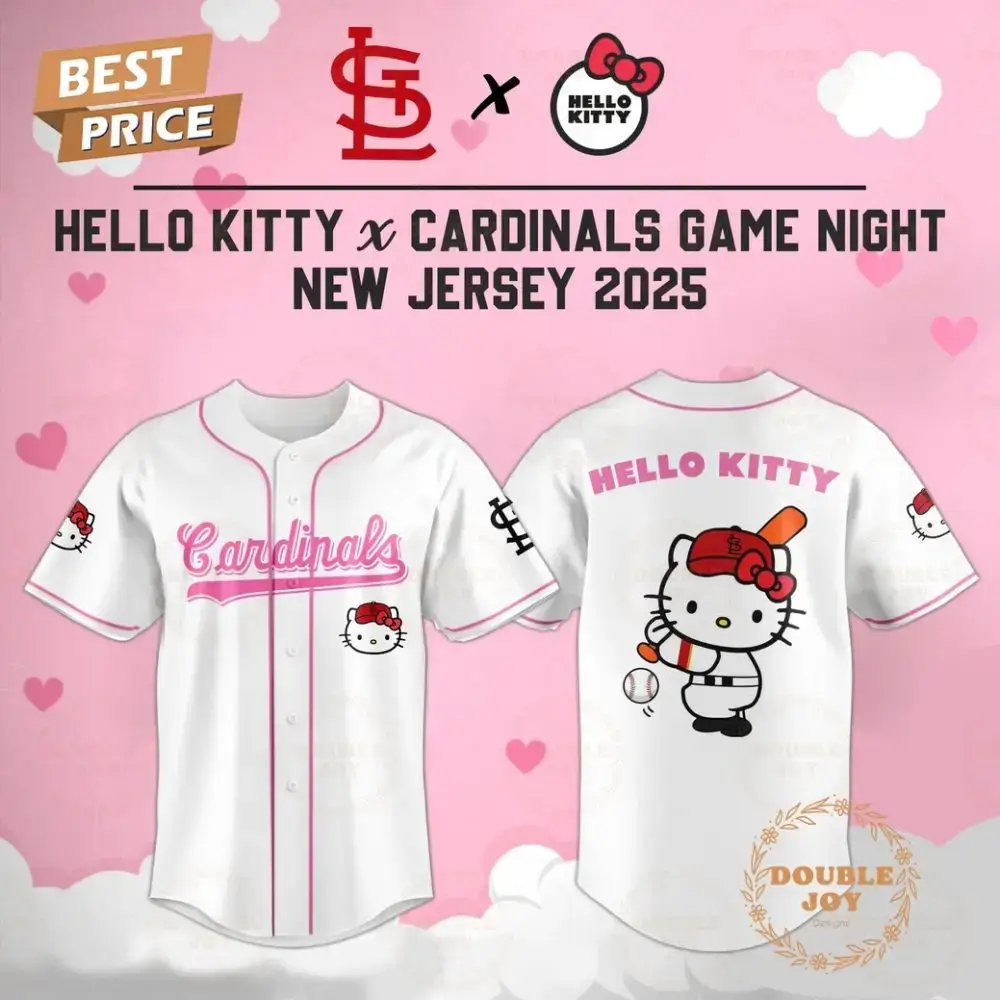 St.Louis Cardinals Hello Kitty X Cubs Game Night 2025 New Limited Edition Baseball Jersey Image