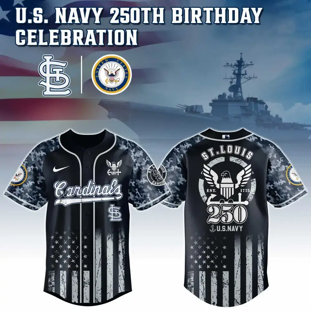 St.Louis Cardinals Mlb X 250 U.S. Navy Custom Baseball Jersey Image
