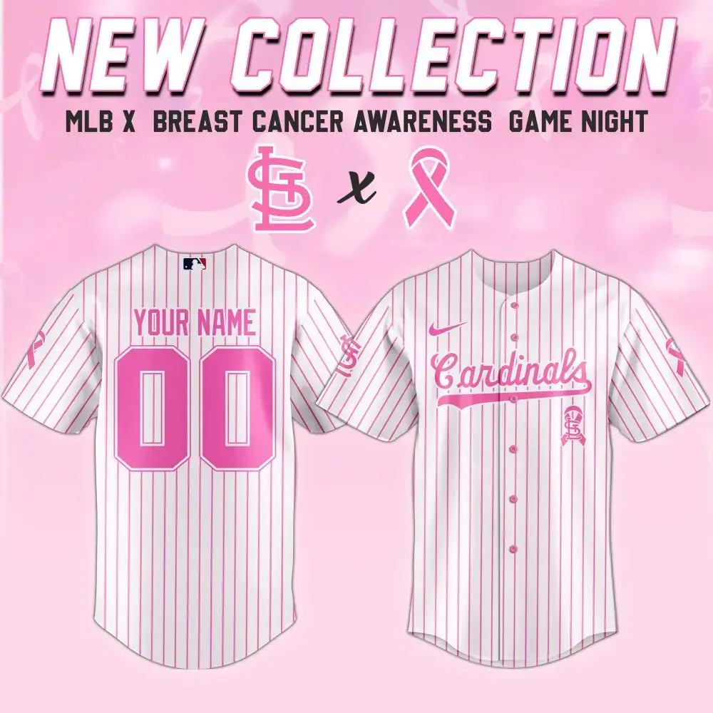St.Louis Cardinals Mlb X Breast Cancer Awareness Month United In Pink Custom Baseball Jersey Image