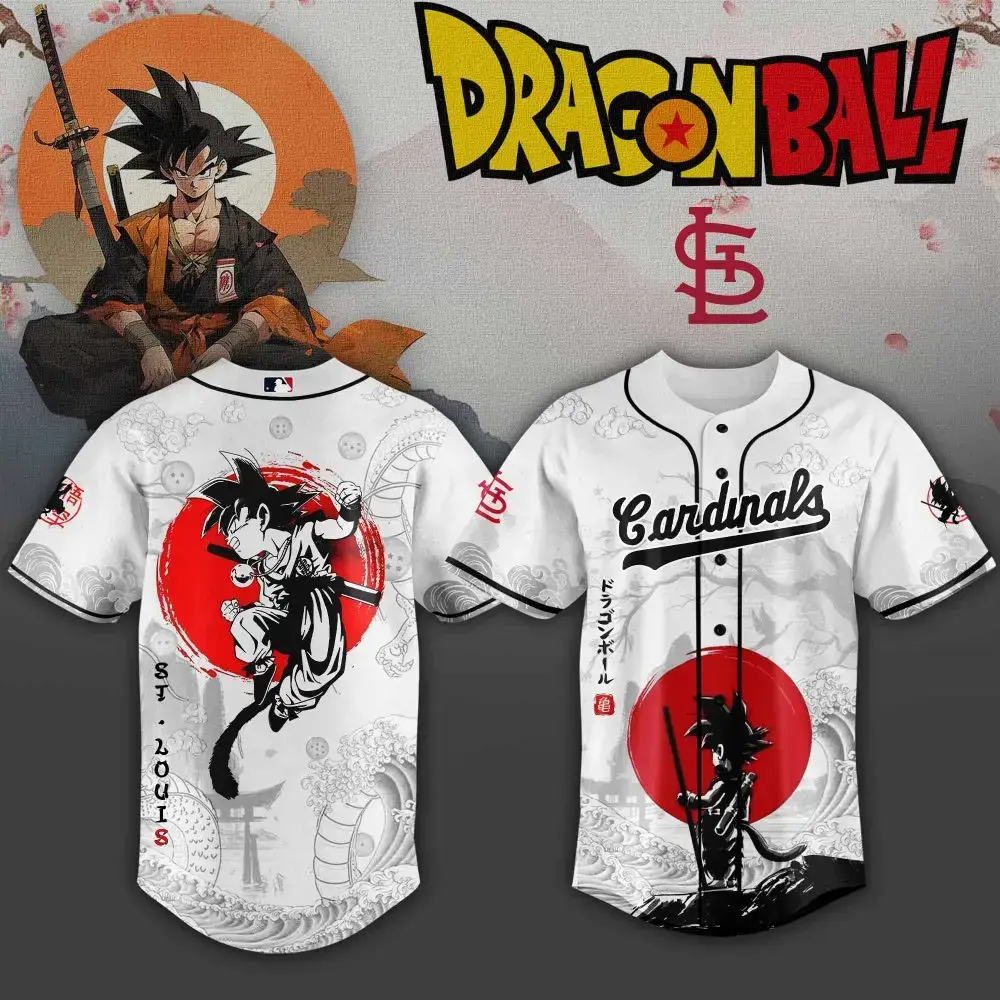 St.Louis Cardinals Mlb X Dragon Ball Super Saiyan Custom Baseball Jersey Collection Image