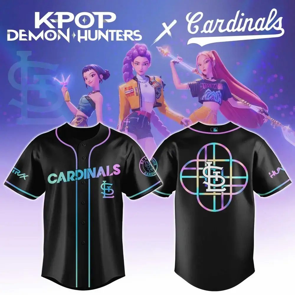 St.Louis Cardinals Mlb X Kpop Demon Hunters Huntrx Custom Baseball Jersey Image
