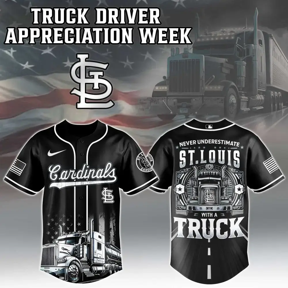 St.Louis Cardinals Mlb X Nation Truck Driver Appreciation Week Limited Edition Custom Baseball Jersey Image