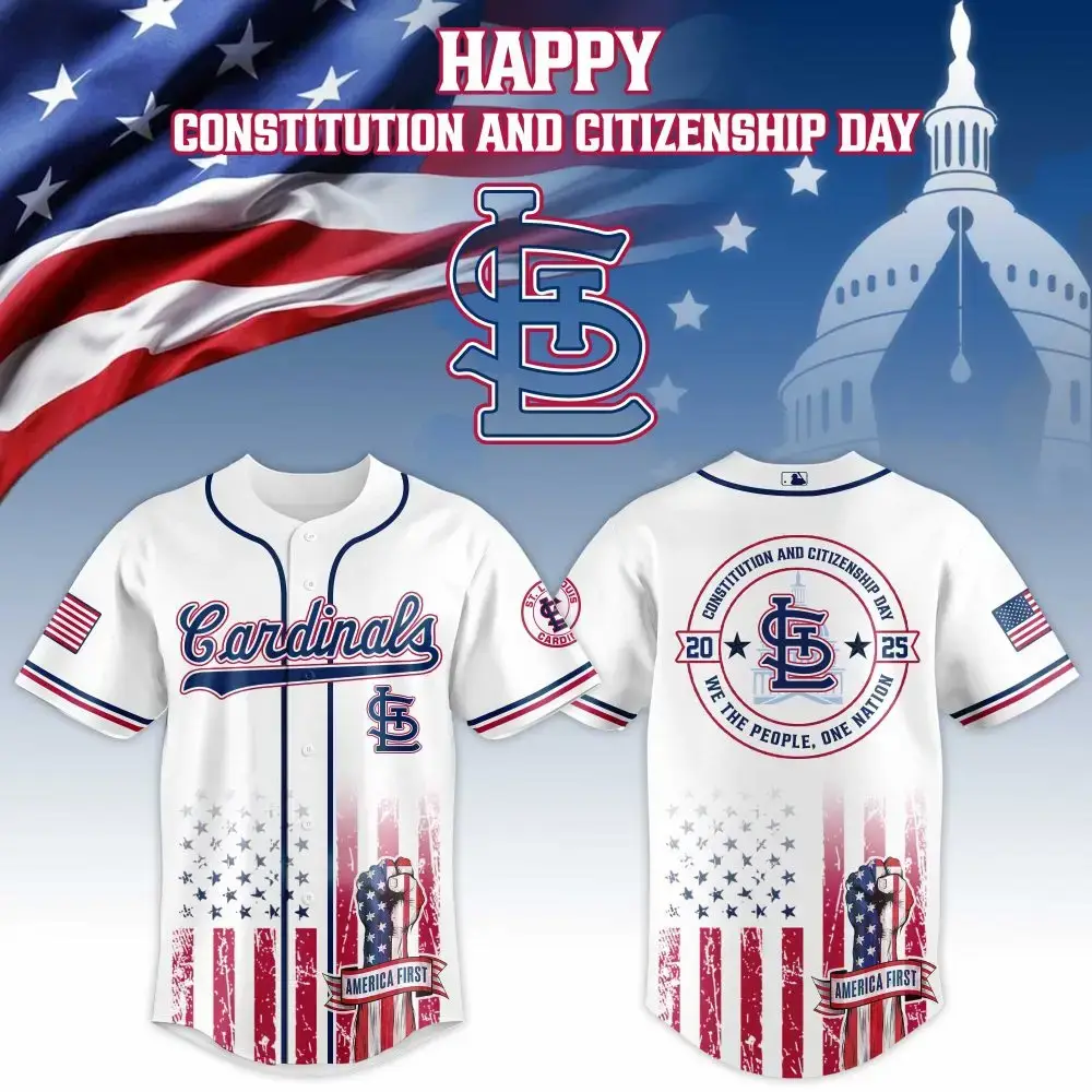 St.Louis Cardinals Mlb X Usa Happy Constitution And Citizenship Day Custom Baseball Jersey Image