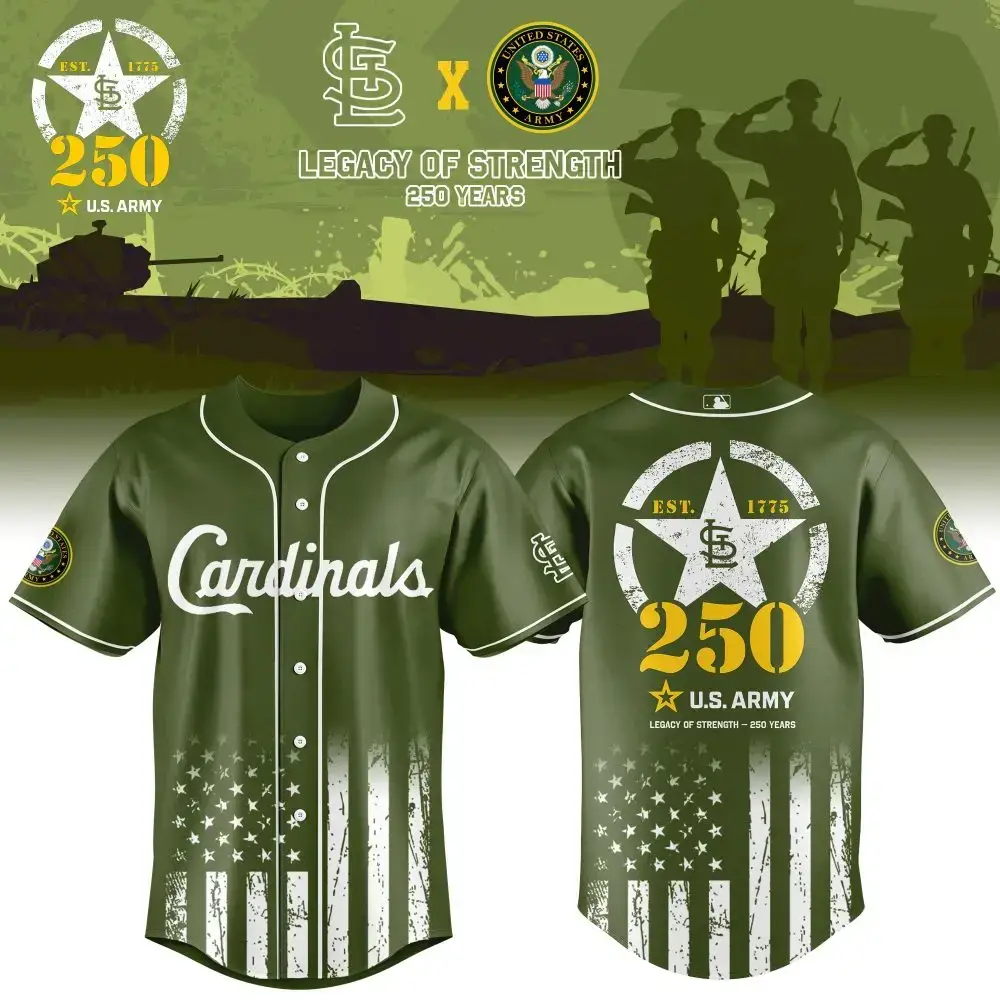 St.Louis Cardinals Mlb X Usa Legacy Of Strength Custom Baseball Jersey Image
