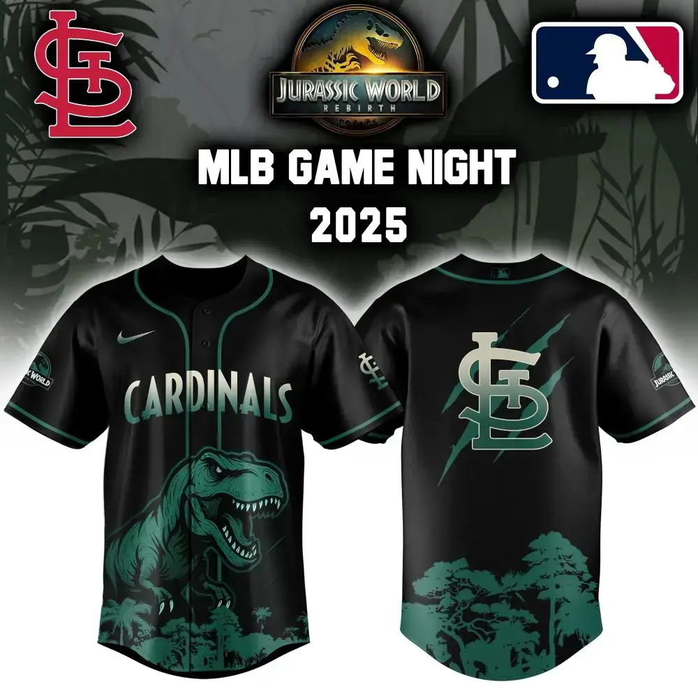 St.Louis Cardinals X Mlb Jurassic World Custom Baseball Jersey Image