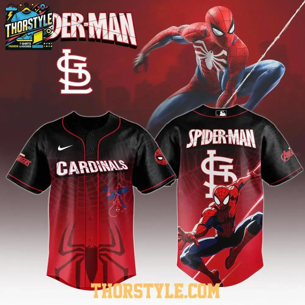 St.Louis Cardinals X Spider Man Game Night 2025 The Hero Baseball Jersey Image