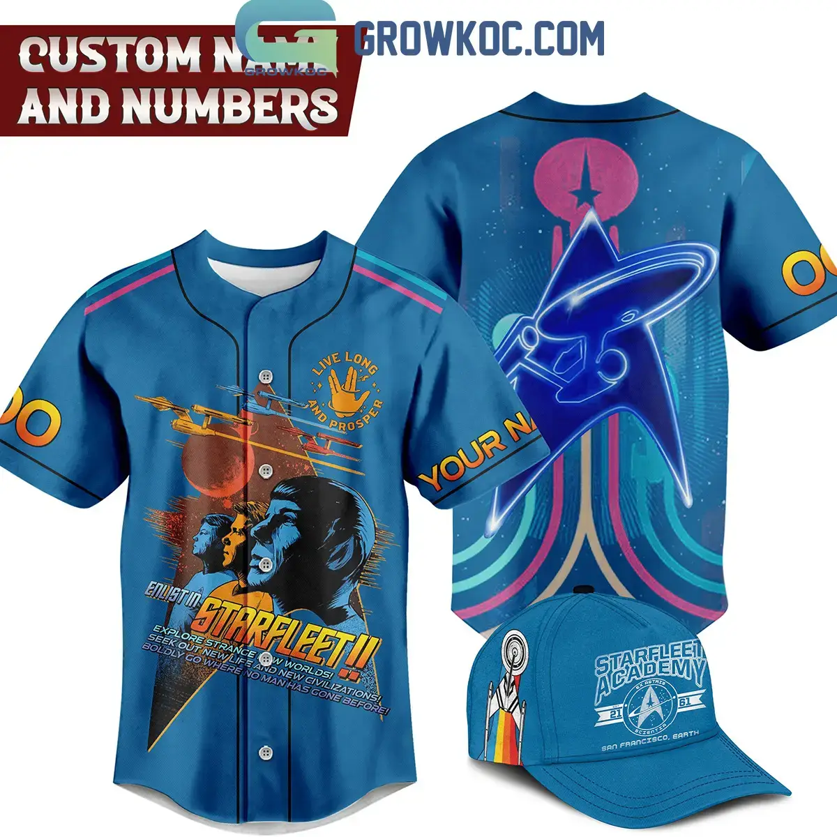Star Trek Enlist In Starfleet Personalized Baseball Jersey Image