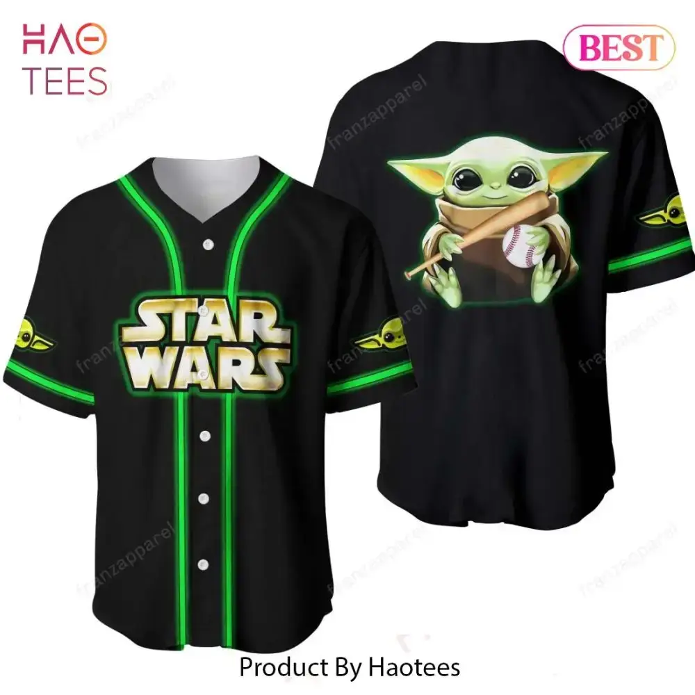 Star Wars Baseball Jersey - Grogu Design , Premium Quality , Unisex , Perfect Gift For Fans! Image