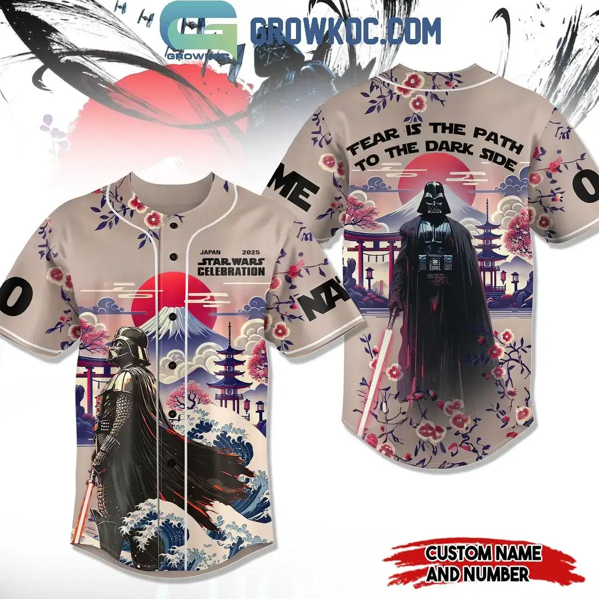 Star Wars Celebration Fear Is The Path To The Dark Side Personalized Baseball Jersey Image
