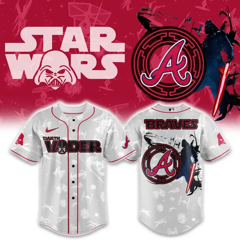 Star Wars Darth Vader Braves Baseball Jersey – Limited Edition Fan Gear Image