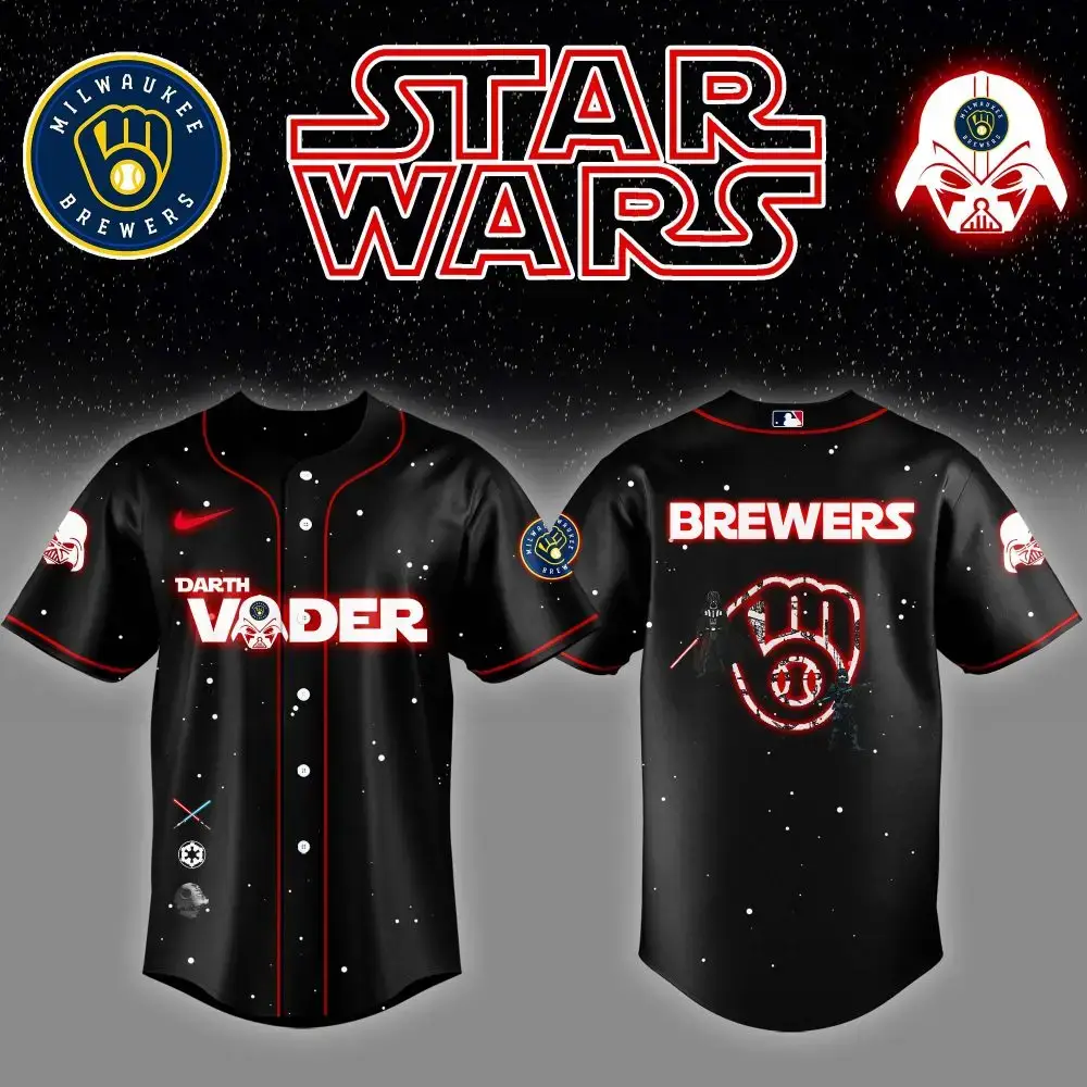 Star Wars Darth Vader Milwaukee Brewers Jersey - Limited Edition Fan Gear Image