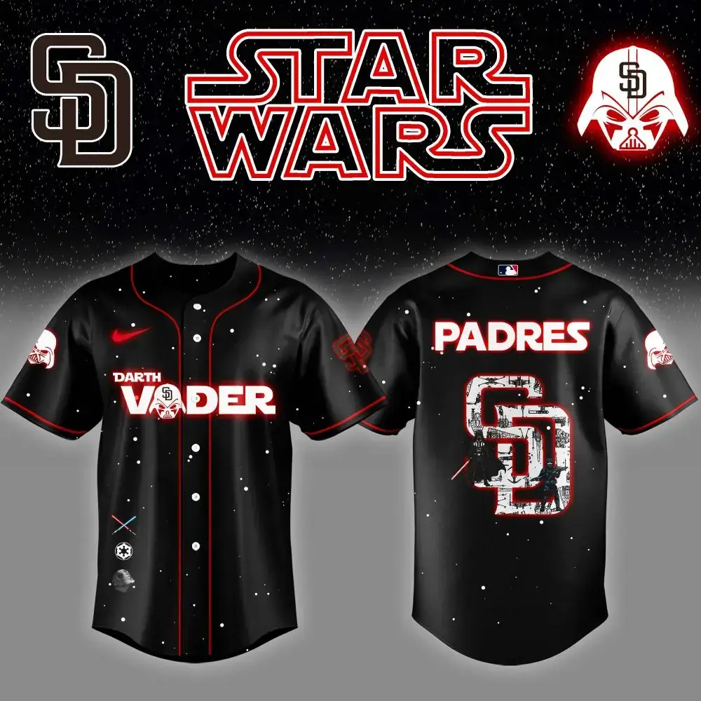 Star Wars Darth Vader Padres Baseball Jersey – Limited Edition Fan Gear Image