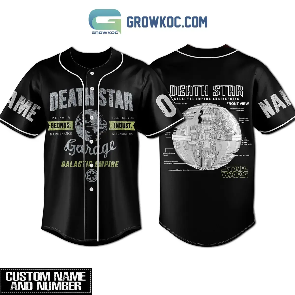 Star Wars Death Star Personalized Baseball Jersey Image