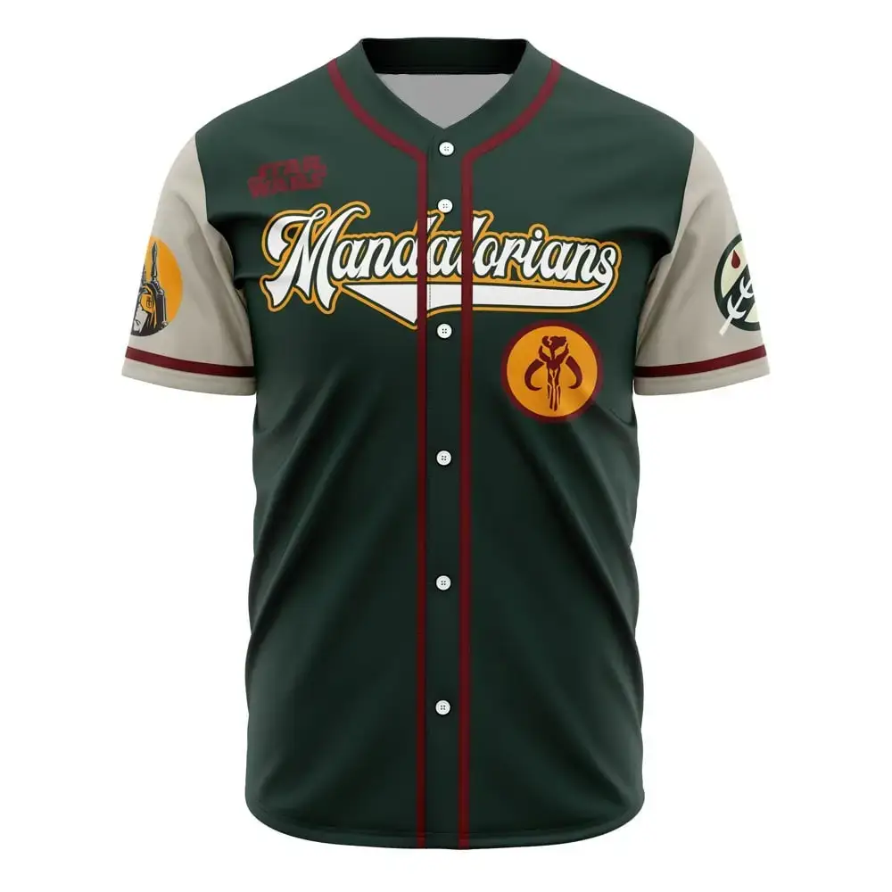 Star Wars Mandalorian Baseball Jersey - Authentic Fan Apparel - Unisex Sizes Available Image