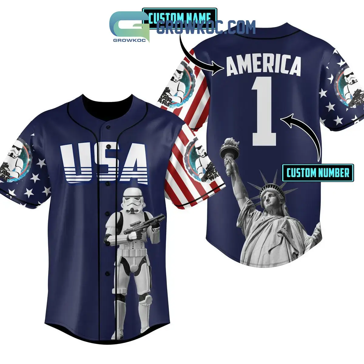 Star Wars The Stormtrooper Personalized Baseball Jersey Image