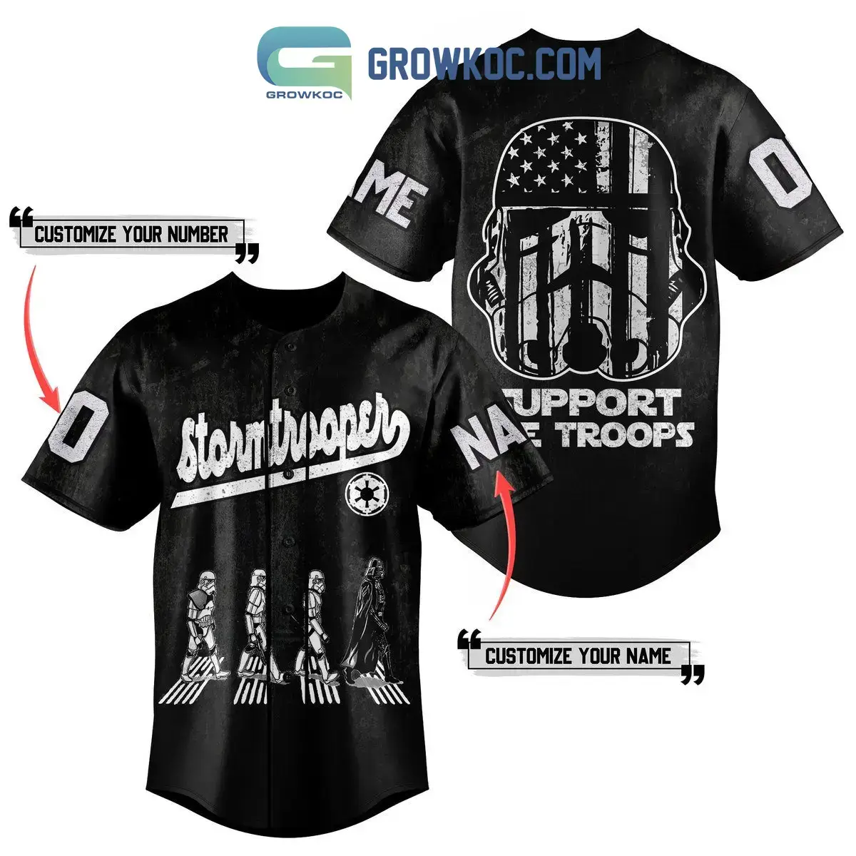 Star Wars The Stormtrooper Support The Troops Personalized Baseball Jersey Image