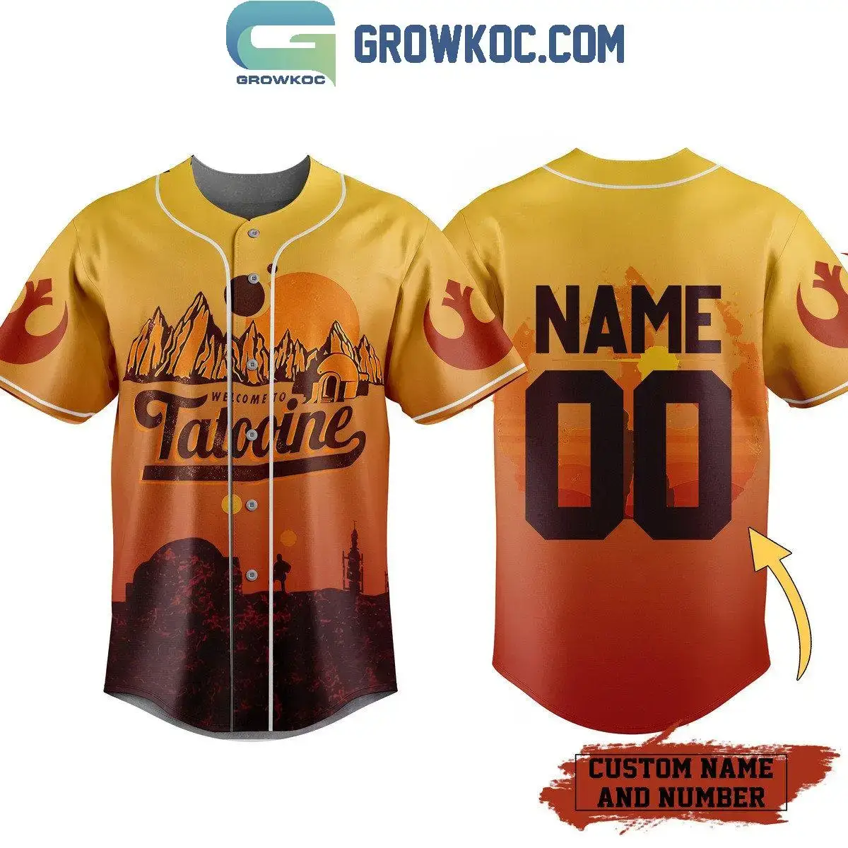 Star Wars Welcome To Tatocine Personalized Baseball Jersey Image