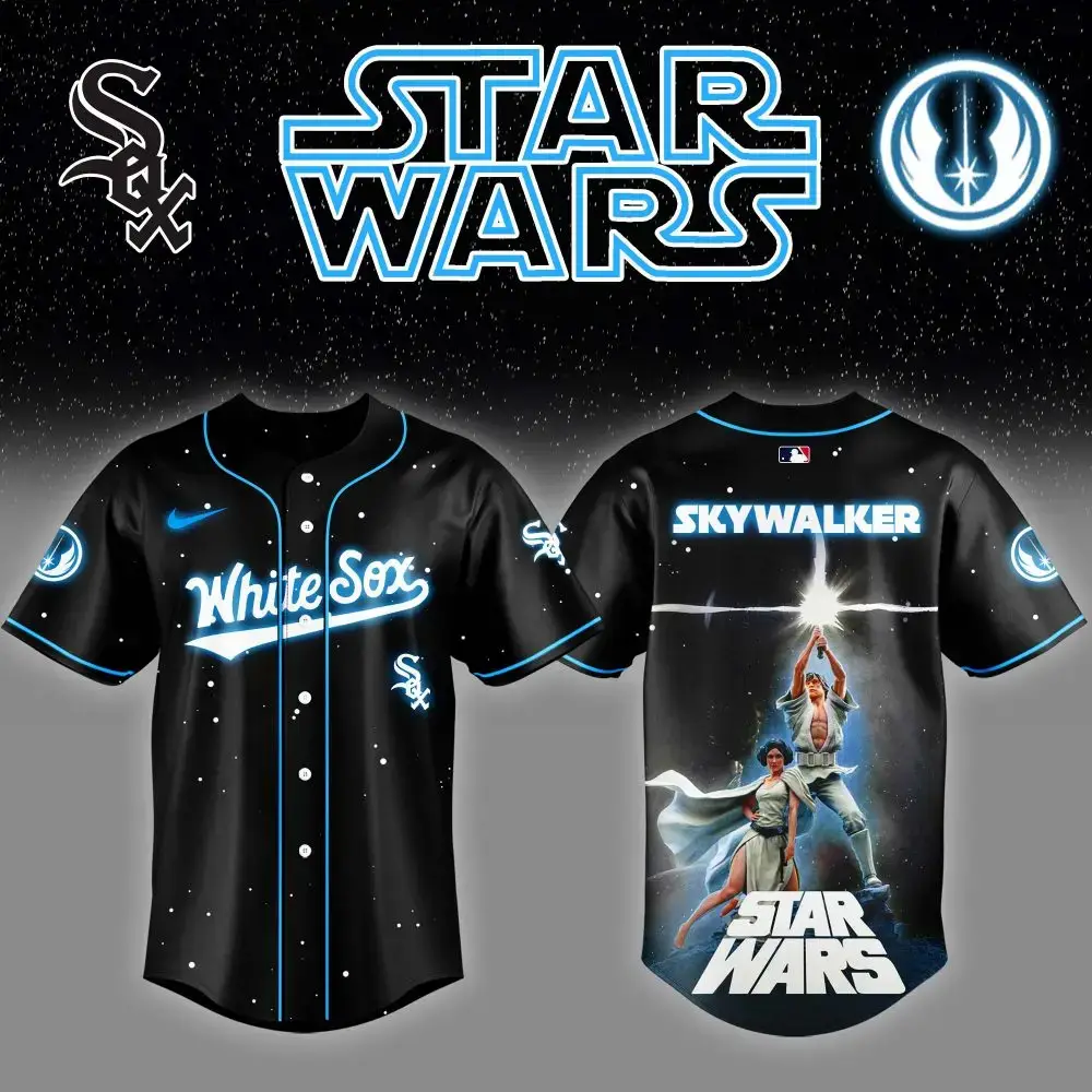 Star Wars White Sox Jersey - Limited Edition Skywalker Design 🌌⚾ Image