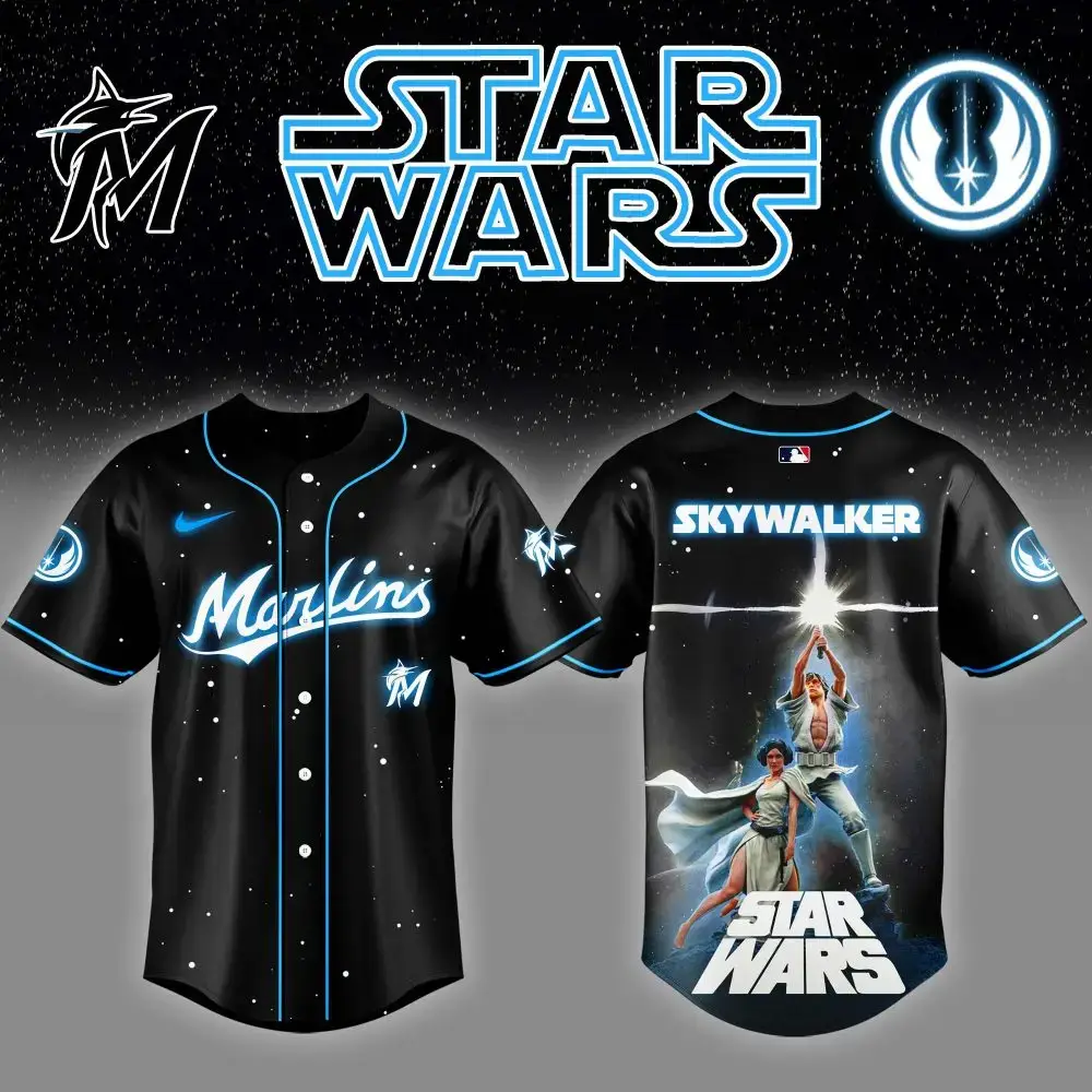 Star Wars X Marlins Limited Edition Baseball Jersey - Skywalker Design Image