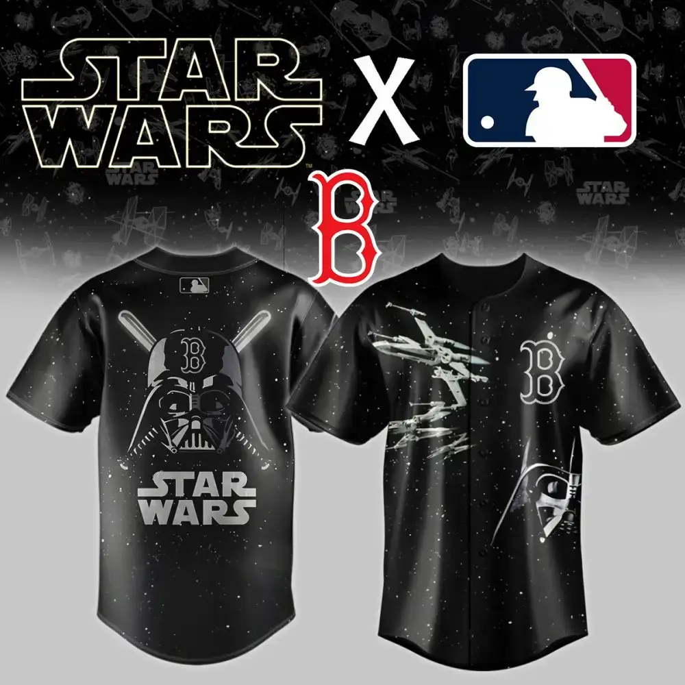 Star Wars X Mlb Boston Baseball Jersey – Limited Edition Fan Gear Image