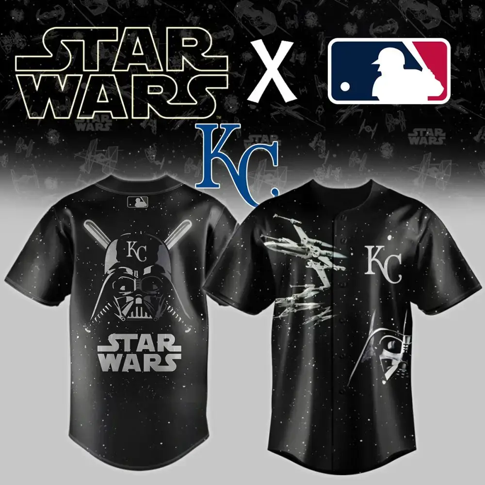 Star Wars X Mlb Kansas City Baseball Jersey - Limited Edition Fan Gear Image