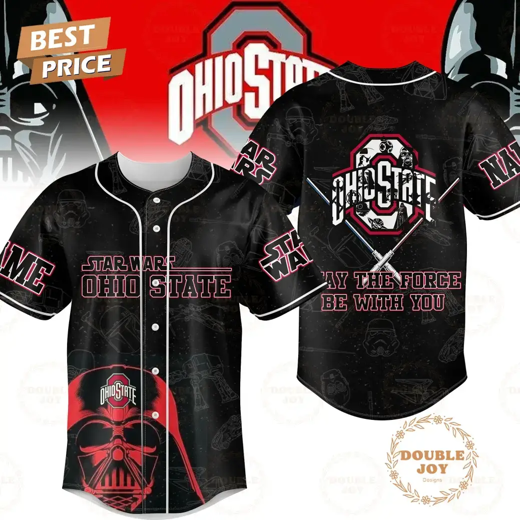 Star Wars x Ohio State Buckeyes May The Force Be With You Limited Edition Baseball Jersey Image