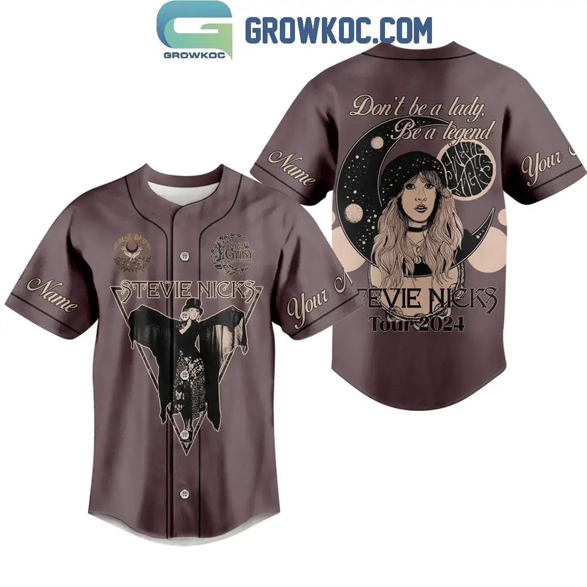 Stevie Nicks Don't Be A Lady Be A Legend Personalized Baseball Jersey Image