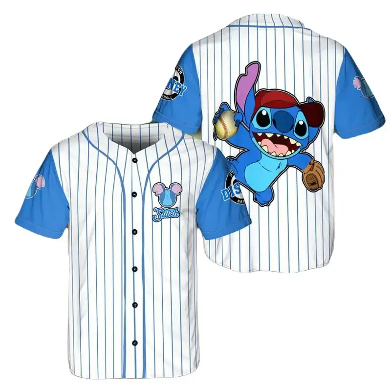 Stitch Baseball Jersey - Fun Disney Sportswear For Kids & Adults Image