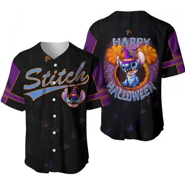 Stitch Halloween Baseball Jersey – Spooky Fun Costume Shirt For Fans Image