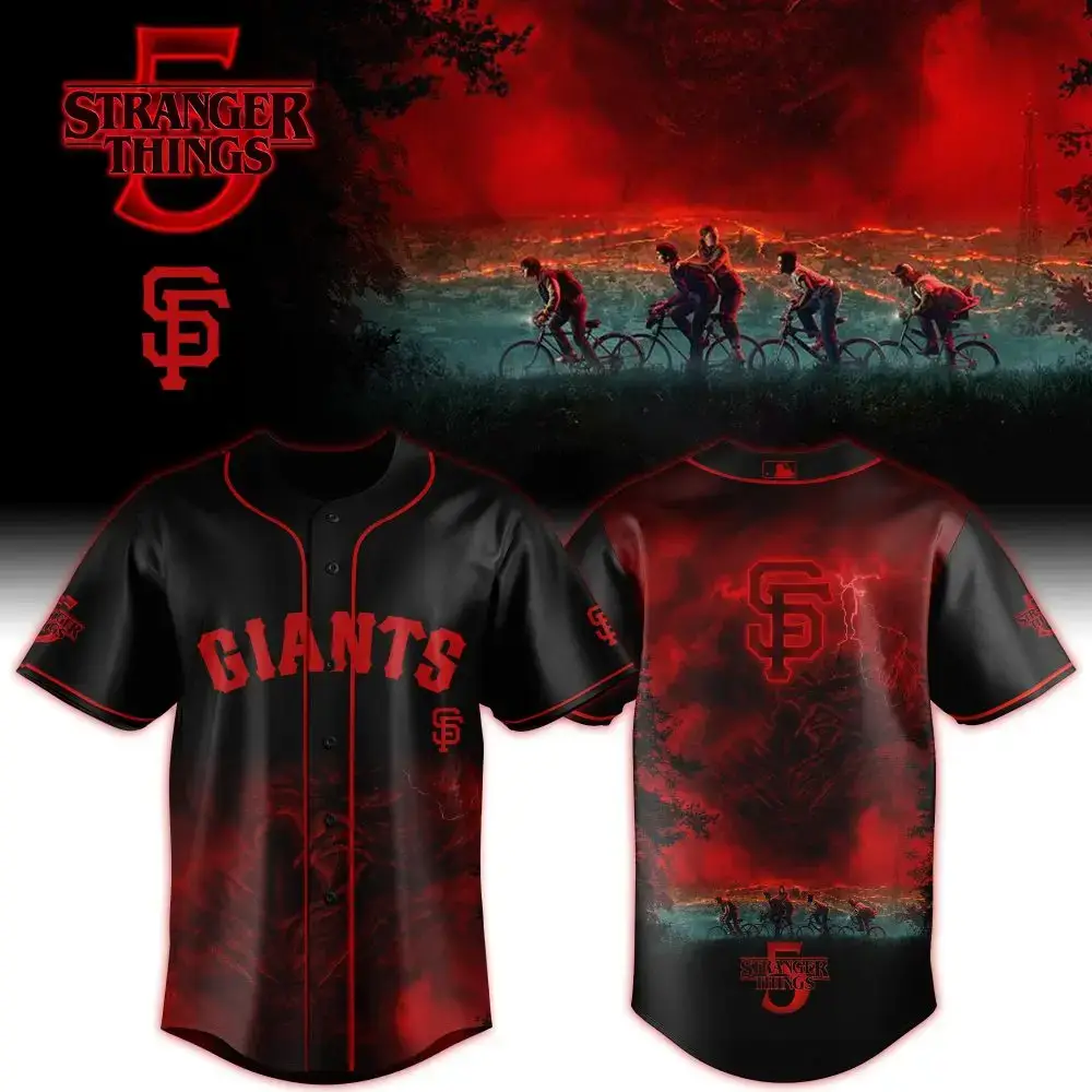 Stranger Things 5 Giants Baseball Jersey - Limited Edition Fan Gear For Ultimate Style Image