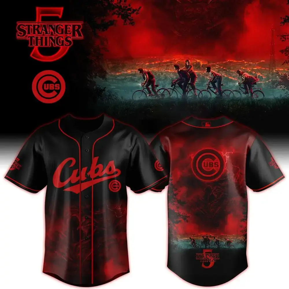 Stranger Things X Cubs Limited Edition Baseball Jersey - Perfect Fan Gear! Image