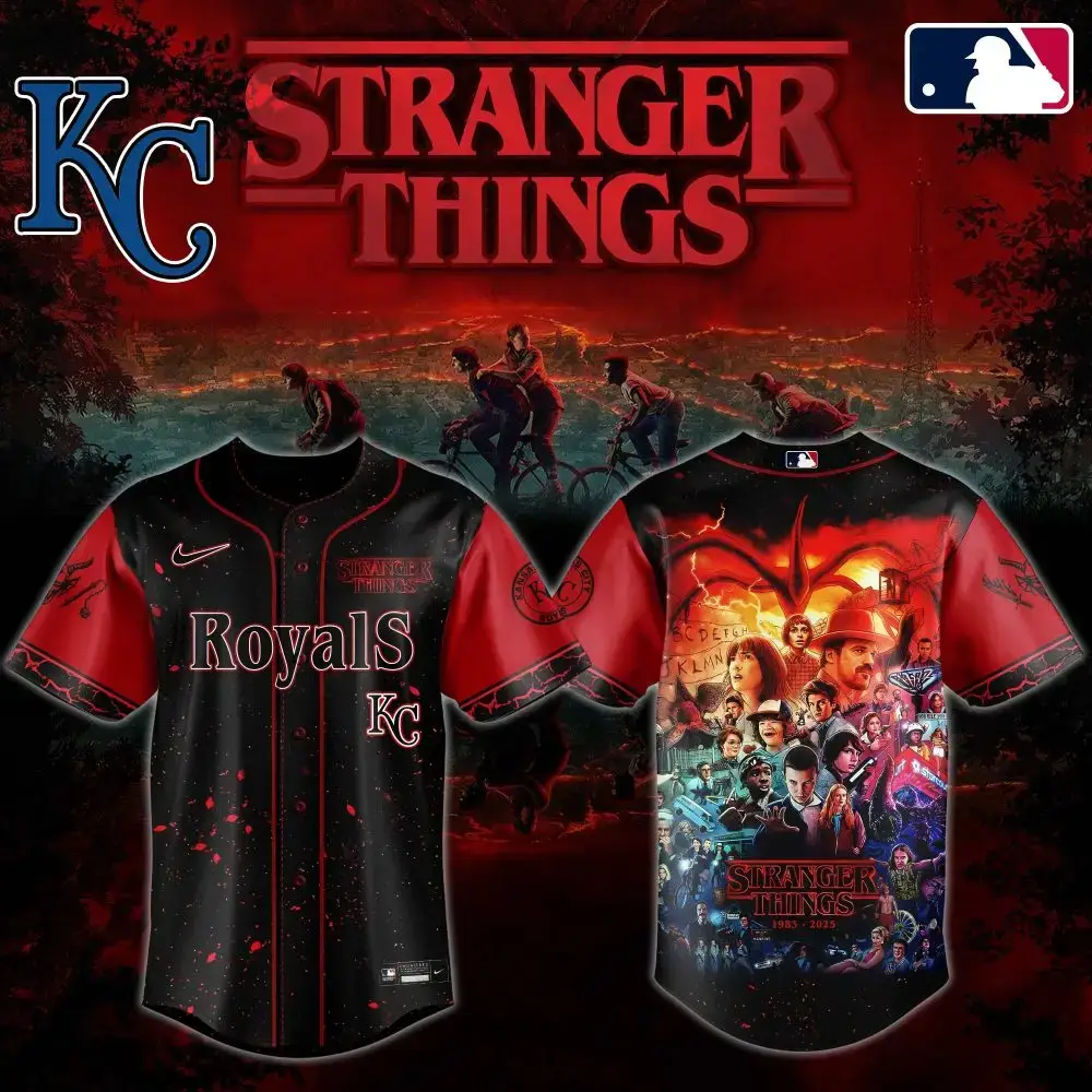 Stranger Things X Kc Royals Jersey - Limited Edition Mlb Fan Gear Image